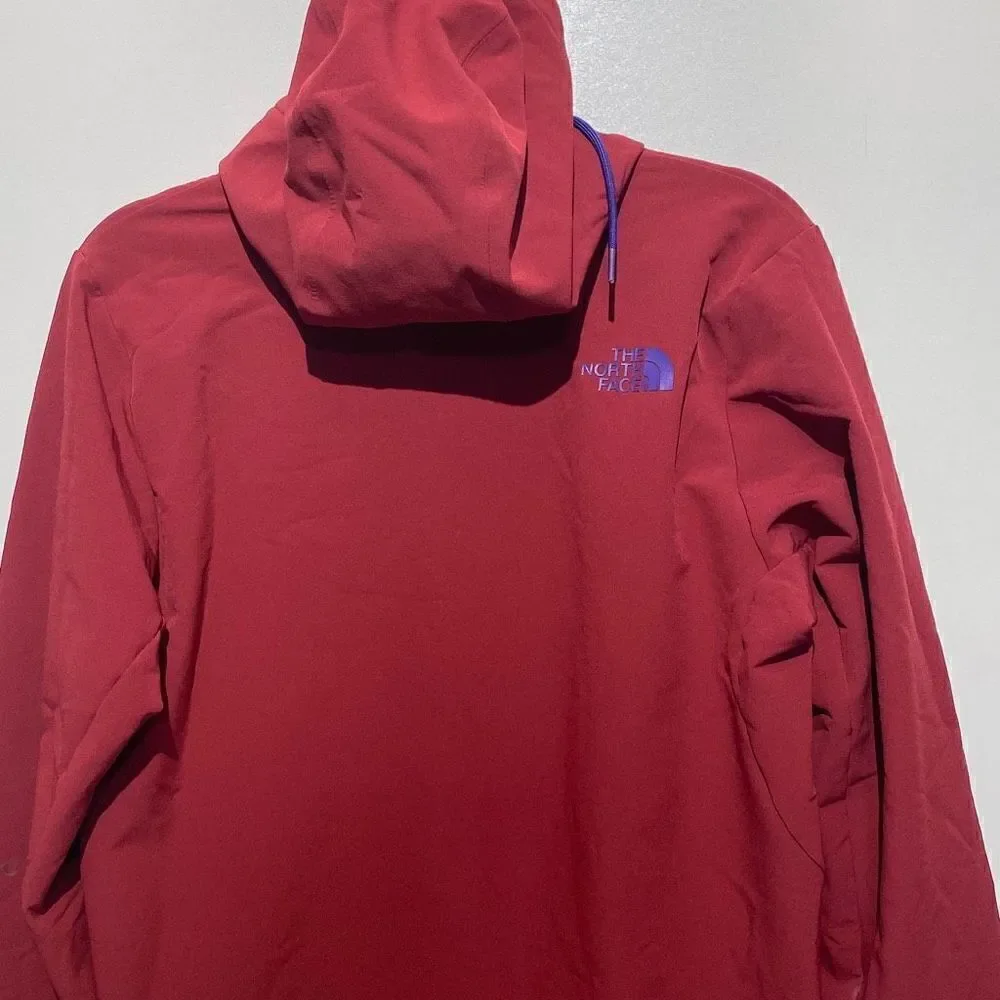 The North Face Men's Triple Zip‎ Pocket Pullover Hooded Red Sweatshirt Size S